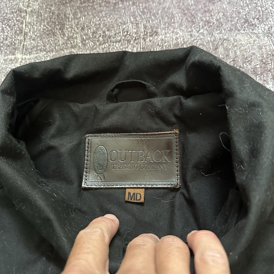 Men's Outback Trading Waxed Cotton Oilskin Low Rider Black Duster ...