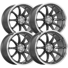 Set Of 4 Katana Racing Hr06 18x8.5 5x120 35mm Gunmetal Wheels Rims 18 Inch