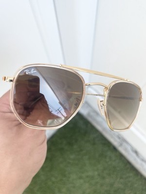New Ray Ban Marshall II RB3648-M 3648 Gold Brown Lens 52/23
