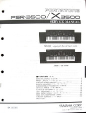 Yamaha PSR-3500 X3500 Tastiera Elettronica Manuale di Servizio, Schemi, Lista Ricambi