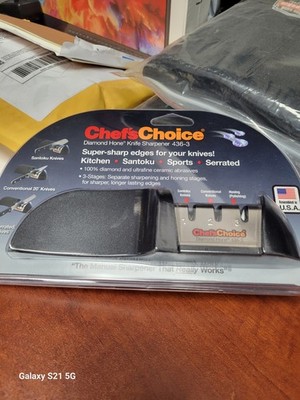 Chef's Choice Diamond Hone Knife Sharpener 436-3 Brand New In Box
