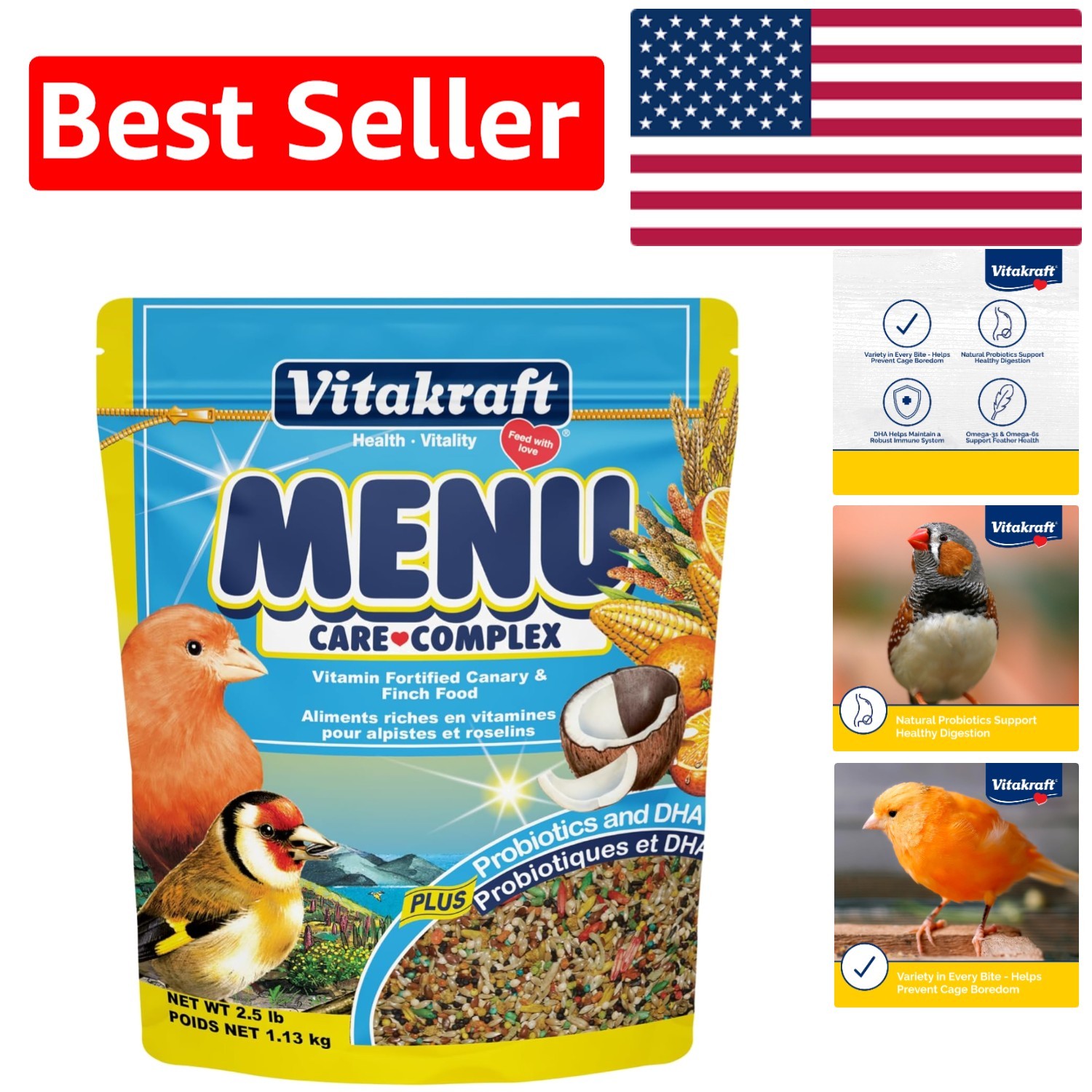 For Canaries & Finches - 2.5lb Resealable Bag