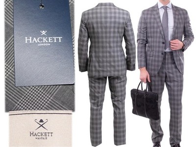 HACKETT Men's Suit 48 EU/ 38 US / 38 UK Italian Fabric HA05 T3P