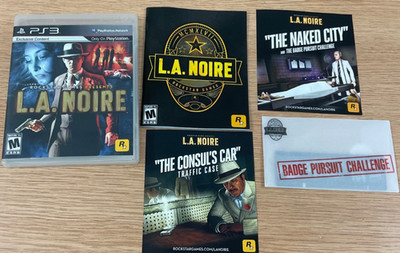 L.A. NOIRE PS3 SONY PLAYSTATION 3 COMPLETE W/ INSERTS & FILM STRIPS ROCKSTAR