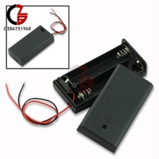 2 AA 2A Battery Holder Box Case with ON/OFF Switch Cover for 2AA battery