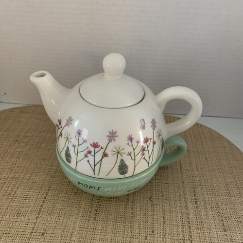 Mother's Day Green Floral Teapot Gift Set for Mom