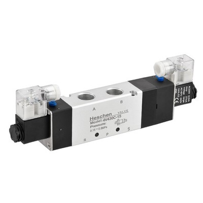 Elektrisches Pneumatik Magnetventil 4V430C-15 5 Wege 3 Positionen Doppelspule