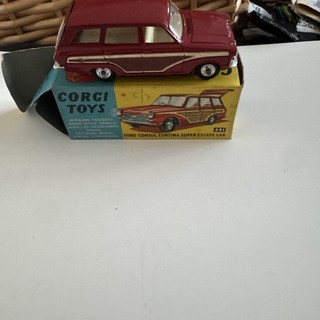 Corgi Toys Ford Consul Cortina Super Estate 491 In Box Which Is Tatty See Pics