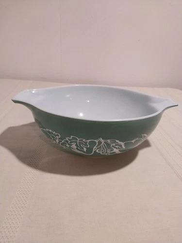 1960's Pyrex Promotional FETUS Cinderella Green Fruit 4 QT Salad Bowl #444 Read
