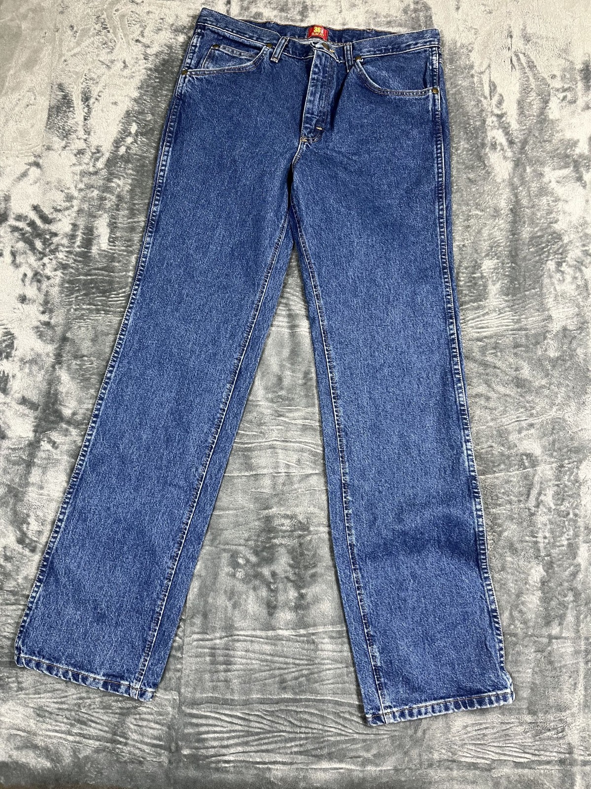 S Wrangler Blue Denim Jeans Slim Fit Size 36 Mwz Classic Design