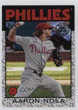 2021 Topps 1986 Baseball 35th Series 2 Platinum Anniversary 23/70 Aaron Nola 0m0