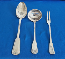 Auerhahn Augsburger Faden Besteck 3 Vorleger 90er Art.Nr. 1790/02.26