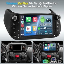 DAB+ 4+64GB Für Fiat Qubo/Fiorino Citroen Nemo Peugeot Bipper Radio Android 15