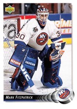 Mark Fitzpatrick 1992-93 Upper Deck #332 New York Islanders Hockey