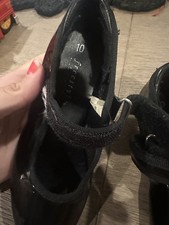 Freestyle by Danskin Girls Black Tap Dance Shoes Youth Size 10