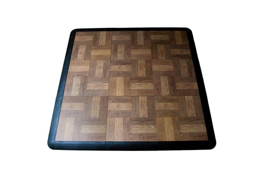3X3RESHICKORY Interlocking Lightweight Plastic Modular Dance Floor Kit (3' x ...