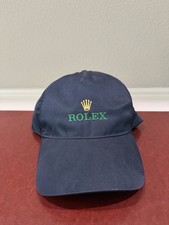Rolex Strapback Hat Cap - Navy Blue Embroider...
