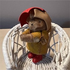 Eden Toys Paddington Bear Plush Brown with Yellow Coat, Hat Red Boots mini