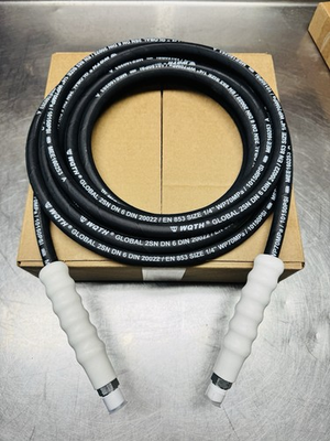 #ad Hydraulic Hose 20 Feet 10000 PSI Equiv To ENERPAC H9220 3 8” NPT Ends Rubber $135.00