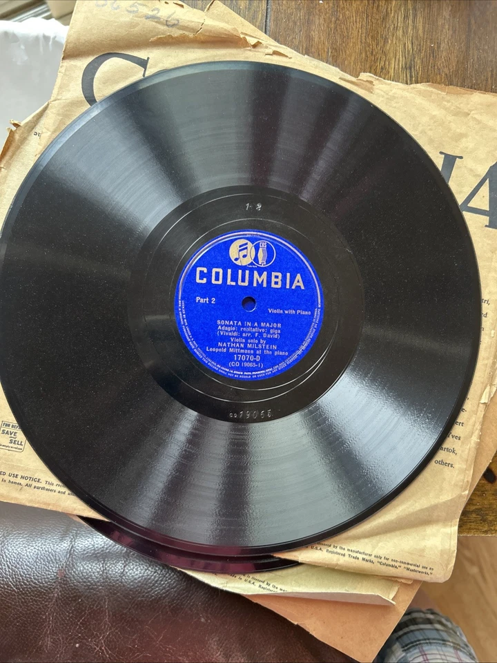 Nathan Milstein SONATA IN A MAJOR Violin/Piano Columbia 17070- VG+ - Image 3 of 4