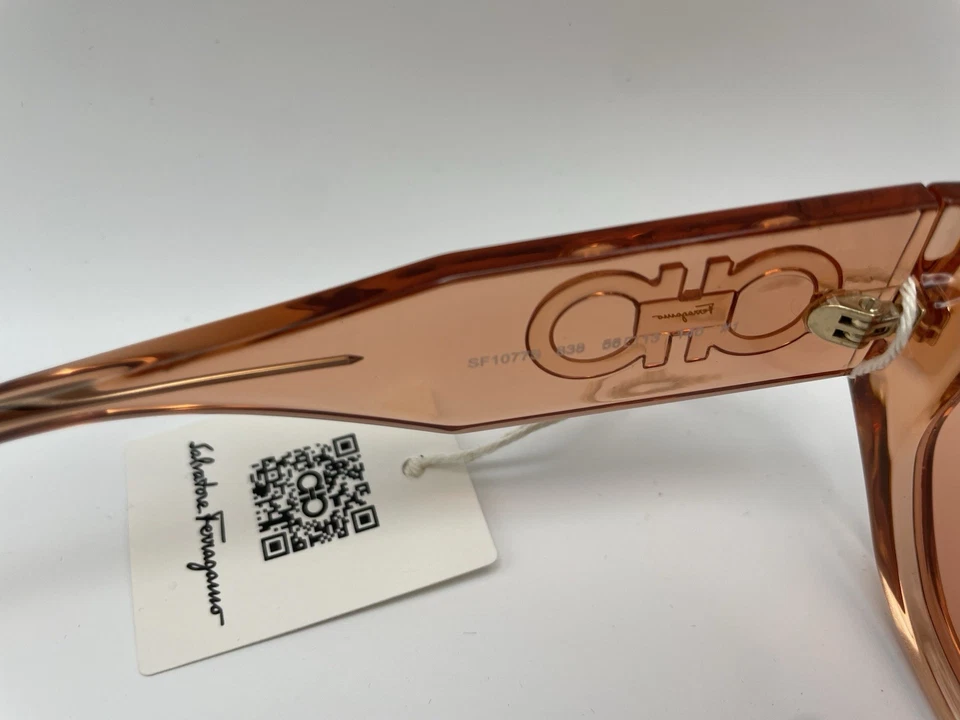 Salvatore Ferragamo SF 1077S 838 Transparent Lobster Orange 56-13-140 - Image 4 of 4