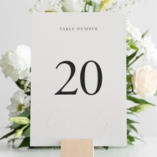 Table Numbers 1-20 - Double Sided Wedding Table Numbers with Head Table
