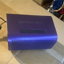 BRAVEN B440 Purple Portable Speaker USB AUX Carrying Strap Rectangular