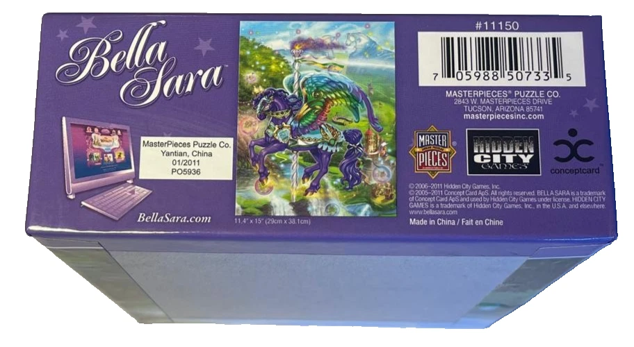Bella Sara Pantheon Carnival Indigo Stallion Horse 100 pcs Jigsaw Puzzle - Image 2 of 4
