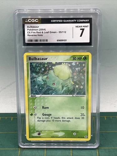 Pokémon Bulbasaur #55/112 RH - 2004 Fire Red & Leaf Green - CGC 7 NM/MT