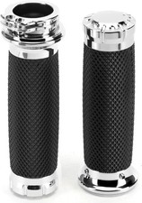 1 Inch Hand Grips 25mm Motorcycle Handlebar Grips Cable Throttle for Harley D...