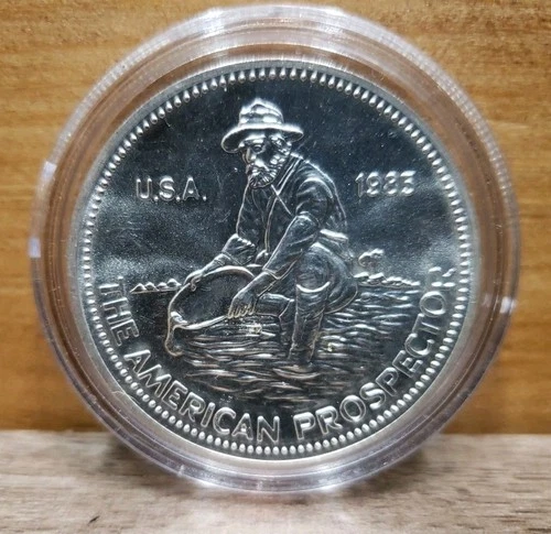 1985 USA 1 Troy oz .999 Fine Silver Engelhard The American Prospector # 109