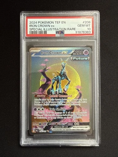 IRON CROWN EX 2024 POKEMON TEMPORAL FORCES SIR #206/162 PSA 10 Q0895