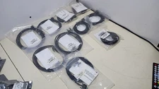 Ten New Altinex CM11312 Momentary Black Snap-In Switches w/ 8 ft. Leads & LED