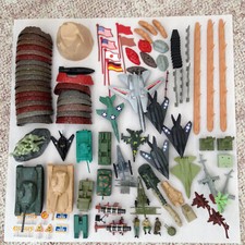 Plastic Army Lot Tanks Planes Jets Helicopters Bunkers Walls Fences Sandbags