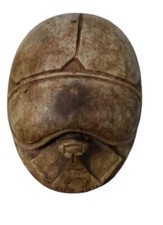 Vtg Egyptian Scarab Brown Paper Weight Ceramic 