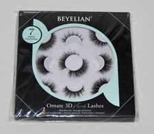 NIB BEYELIAN Ornate 3D Real Mink Fur False Eyelashes 7 Pairs