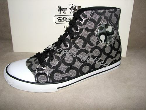 coach black high top sneakers
