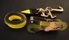 4 RTJ Cluster Hook Ratchet Straps Car Hauler Flatbed Trailer Wrecker Tie Down