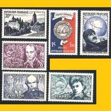 LOT 6 TIMBRES POSTE FRANCE 1951 - N° 905 A 910 NEUFS **
