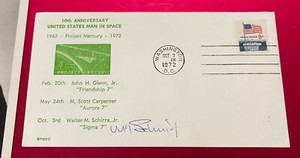 WALLY SCHIRRA MERCURY APOLLO ASTRONAUT HAND SIGNED AUTOGRAPHED COVER