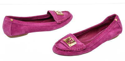 magenta loafers