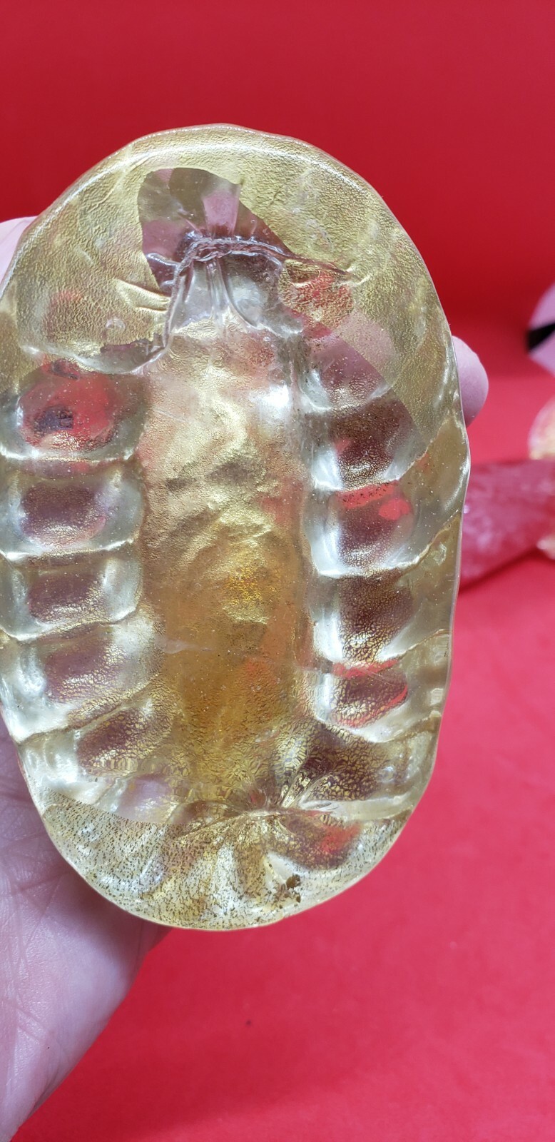 Vintage Murano Italy Angels Art Glass Gold Fleck RARE Baby Jesus