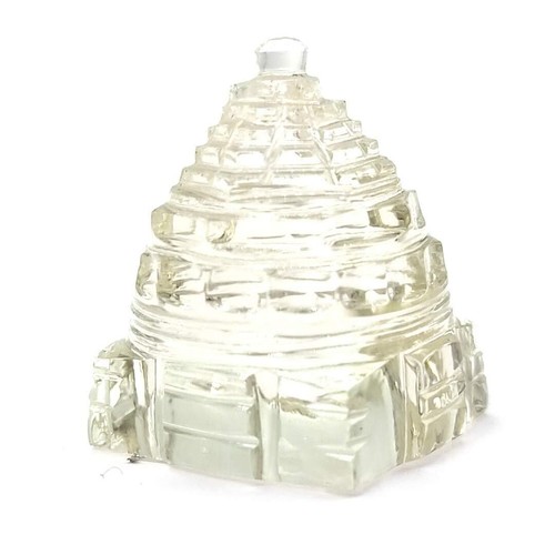 Crystal Sphatik Shri Shree Yantra Vastu Remedies Home Office Wealth Good Luck - Picture 3 of 4
