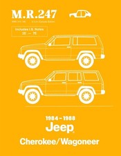 1984 - 1988 Jeep Cherokee Wagoneer Bodywork Shop Manual - M.r. 247 1984 - 1988 Jeep Cherokee Wagoneer Bodywork Shop Manual - M.r. 247