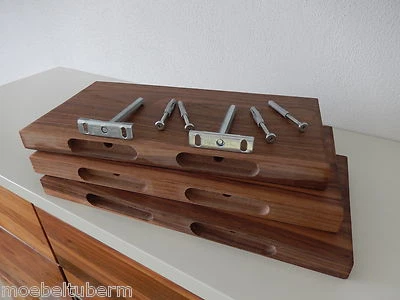 3x Wandboard Nussbaum Massiv Holz Board Regal Steckboard Regalbrett NEU - Bild 1 von 4