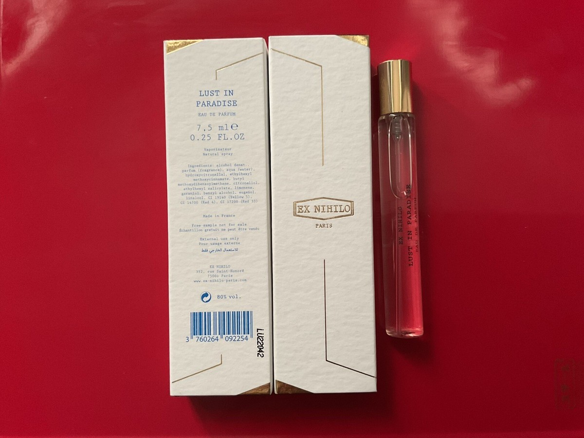 NEW EX NIHILO LUST IN PARADISE 7.5ML TRAVEL SIZE NATURAL SPRAY