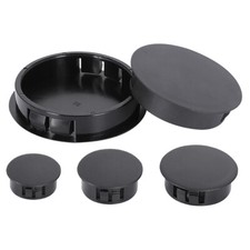 Round Plastic Black Blanking End Cap Caps Tube Pipe Inserts Plug Bung 5mm-100mm