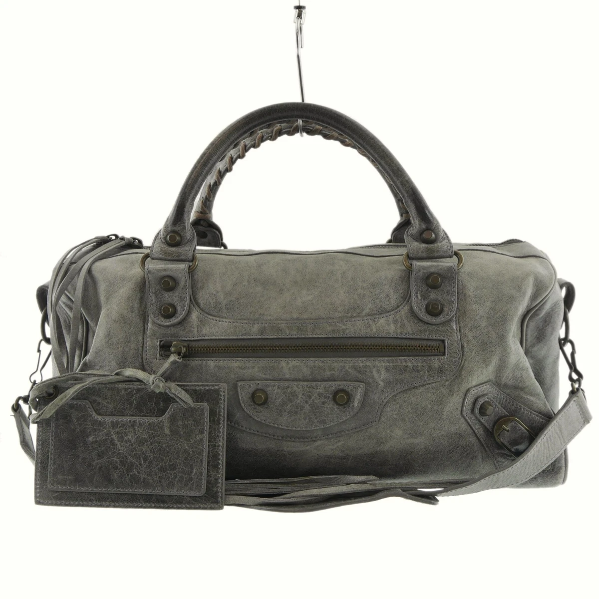 Authentic BALENCIAGA 2Way Shoulder Bag Khaki Leather 128523 3444 #f65366 |  eBay