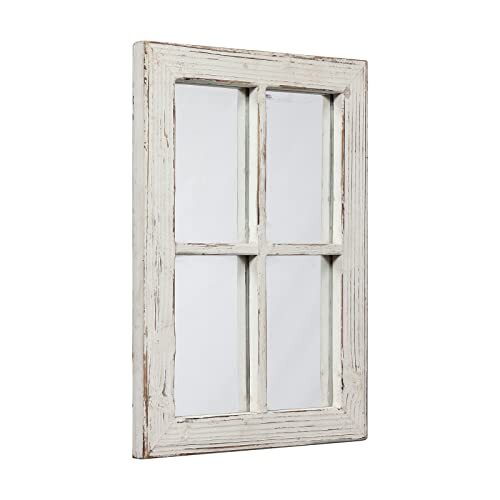 Sintosin Rustic Small Window Pane Mirror Wall Decor Assorted Material Types - Picture 17 of 26