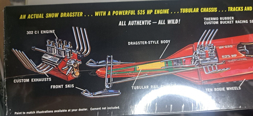 MPC 1/20 Rupp Super Sno-Sport Dragster Snowmobile Ford 302 Engine MPC-701 SEALED - Picture 7 of 7